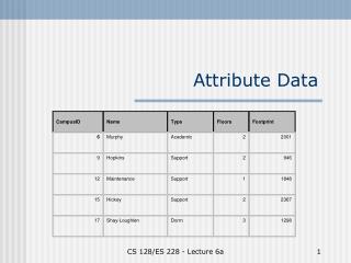 Attribute Data