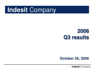 2006 Q3 results