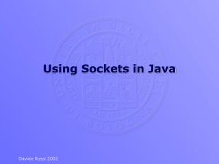 Using Sockets in Java