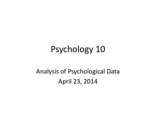 Psychology 10