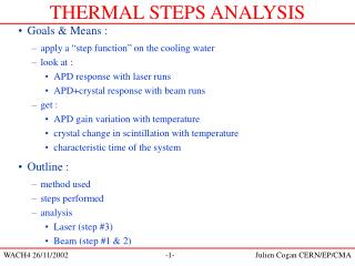 THERMAL STEPS ANALYSIS