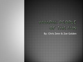 Yavapai: People of the sun