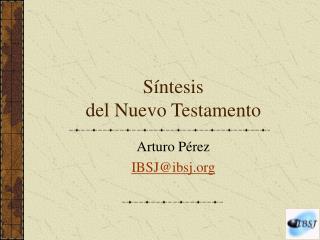 Síntesis del Nuevo Testamento