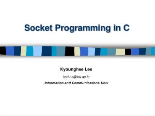 Socket Programming in C