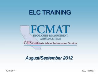 ELC TRAINING