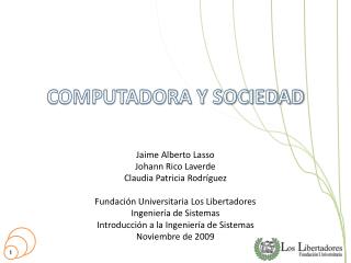 COMPUTADORA Y SOCIEDAD