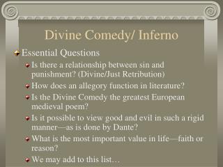 Divine Comedy/ Inferno