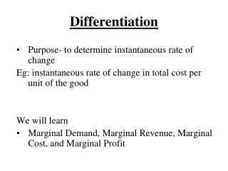 Differentiation