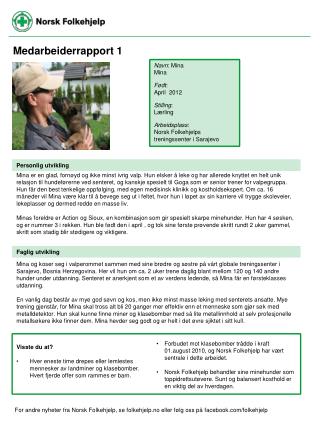 Medarbeiderrapport 1