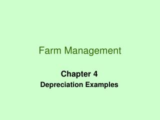 Farm Management