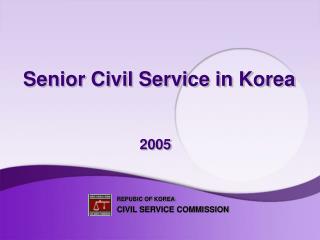 Senior Civil Service in Korea
