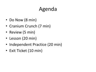 Agenda