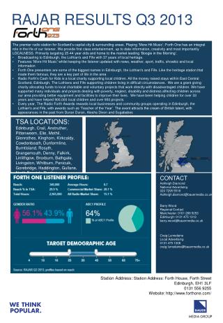 RAJAR RESULTS Q3 2013