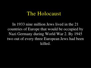 The Holocaust