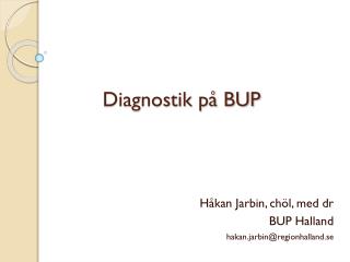 Diagnostik på BUP