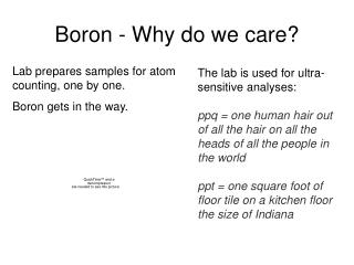 Boron - Why do we care?