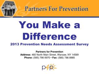 Prevention Needs Assessment Survey – 2013