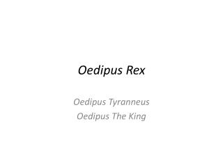 Oedipus Rex