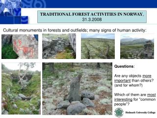 TRADITIONAL FOREST ACTIVITIES IN NORWAY , 31.3.2008
