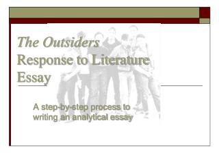 The Outsiders Response to Literature Essay