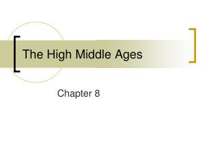 The High Middle Ages