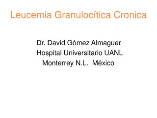 Leucemia Granulocítica Cronica