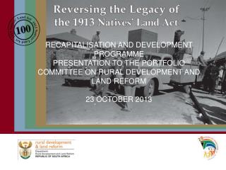 RECAPITALISATION AND DEVELOPMENT PROGRAMME