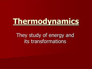 Thermodynamics