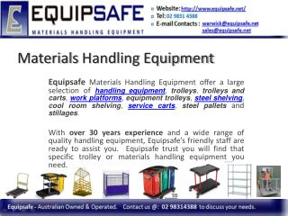 Equipsafe Materials Handling Equipment
