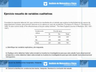 Ejercicio resuelto de variables cualitativas