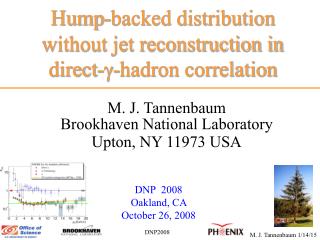 Hump-backed distribution without jet reconstruction in direct- -hadron correlation