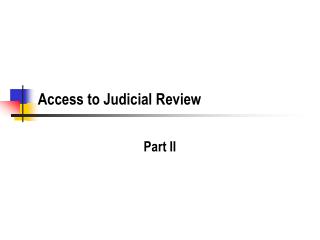 Access to Judicial Review