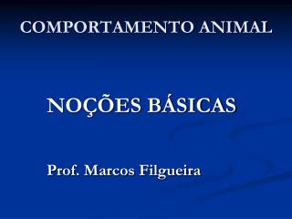 COMPORTAMENTO ANIMAL