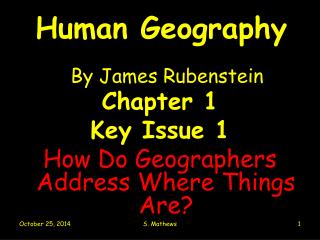 Human Geography By James Rubenstein