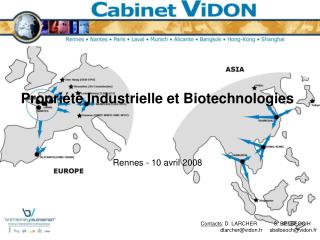 Contacts : D. LARCHER 	 S. BELBEOC’H dlarcher@vidon.fr sbelbeoch@vidon.fr