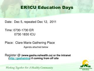 ER/ICU Education Days