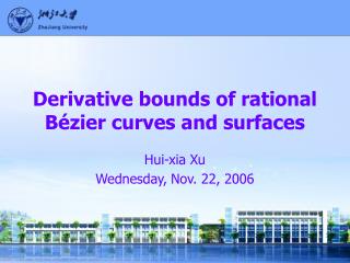 Derivative bounds of rational B ézier curves and surfaces