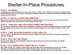 Shelter-In-Place Procedures