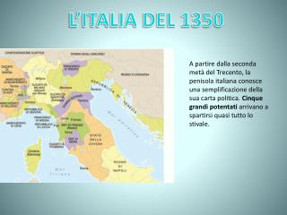 L’ITALIA DEL 1350