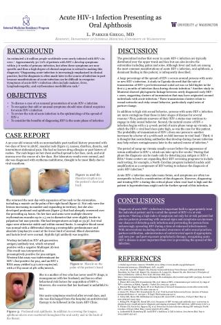 Acute HIV-1 Infection Presenting as Oral Aphthosis