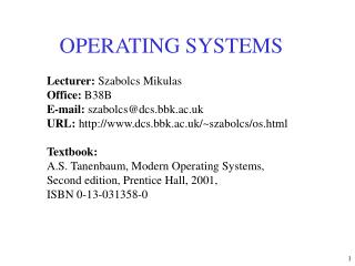 OPERATING SYSTEMS