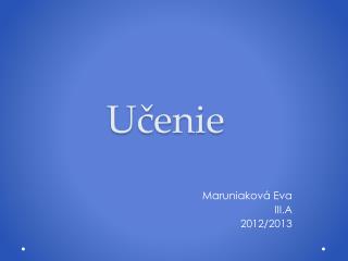 Učenie