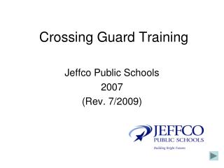 Crossing Guard Training