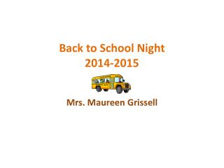 Back to School Night 2014-2015