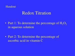 Redox Titration