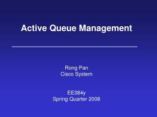 Active Queue Management