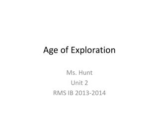 Age of Exploration