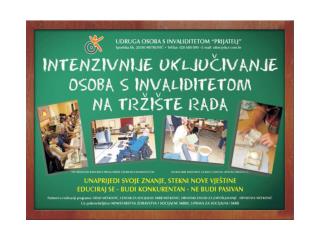 Program: „Intenzivnije uključivanje osoba s invaliditetom na tržište rada“
