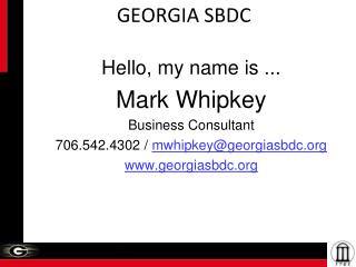 GEORGIA SBDC