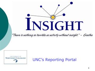 UNC’s Reporting Portal